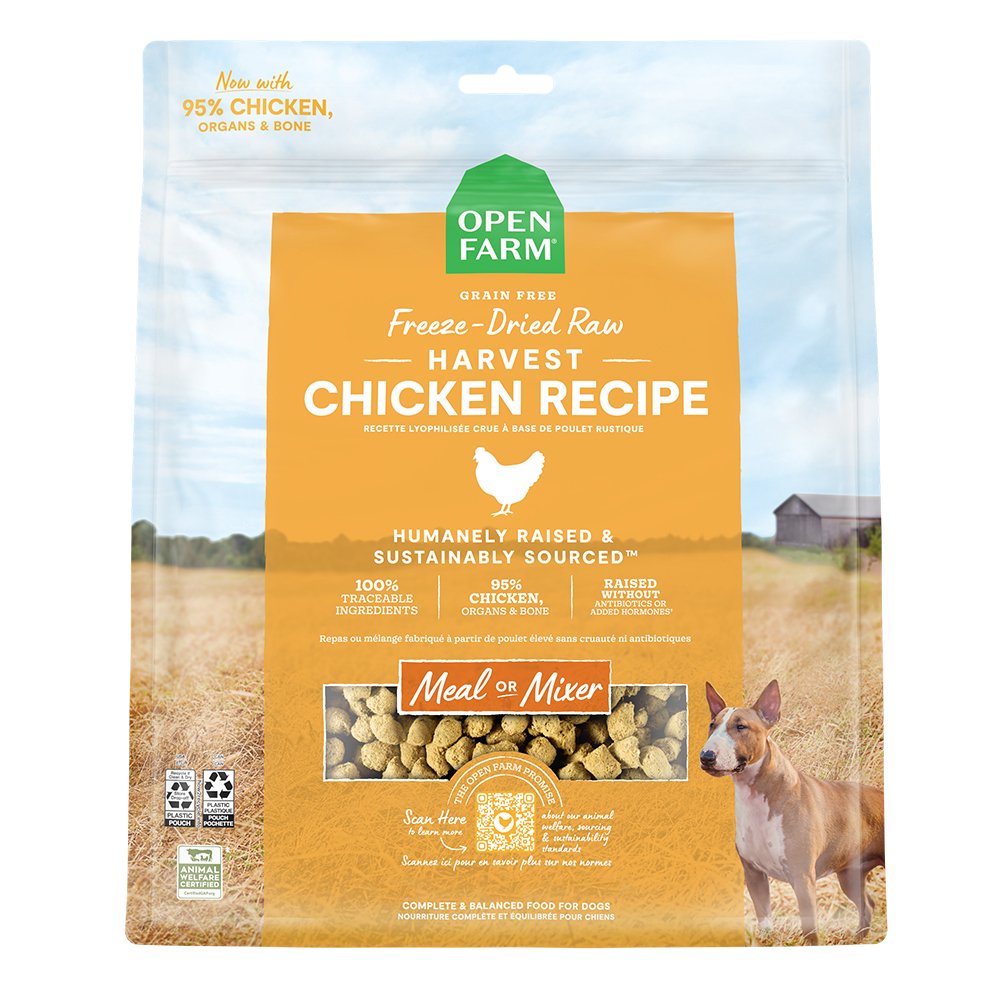 Open Farm Grain Free Harvest Chicken Recipe Freeze-Dried Raw Dog Food