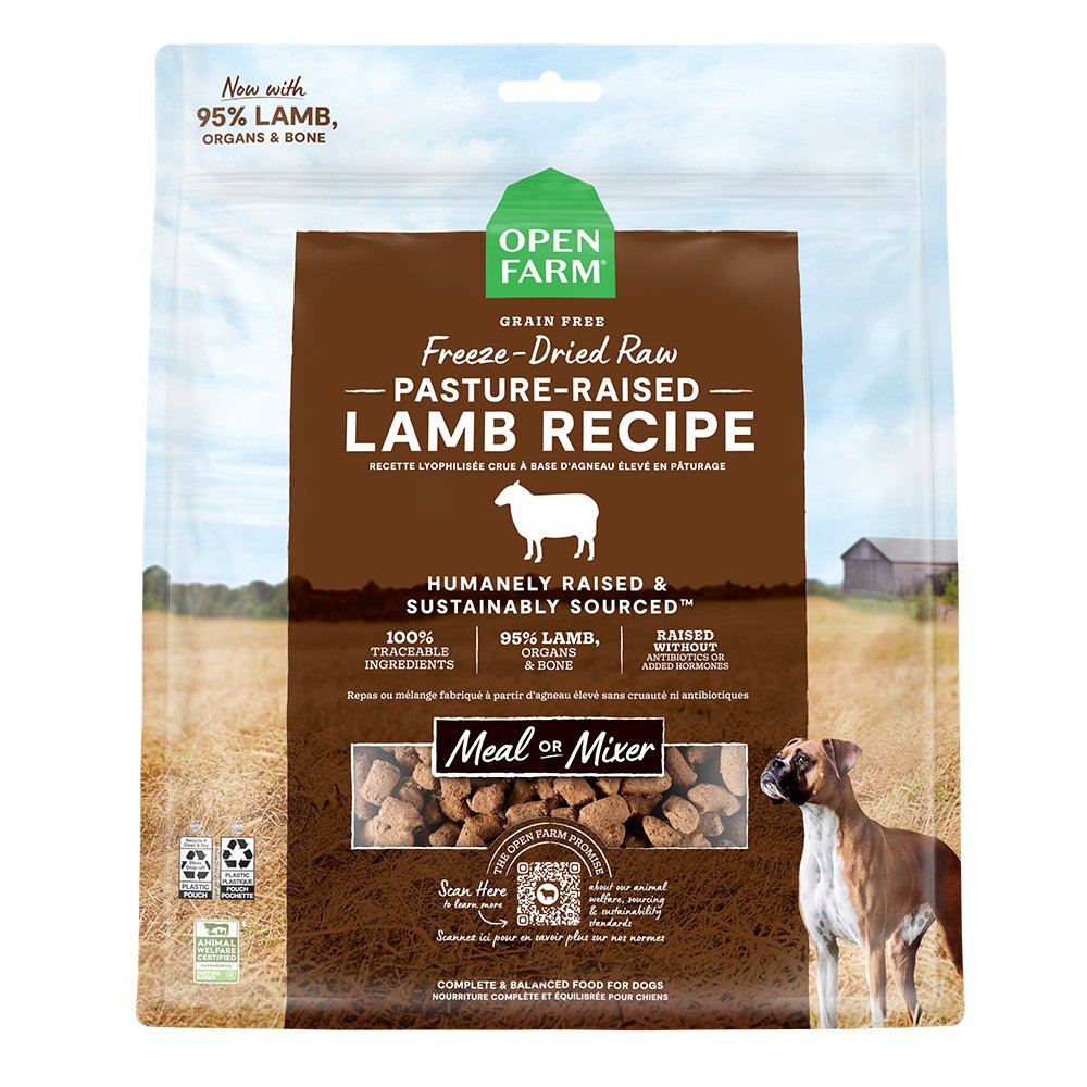 Open Farm Grain Free Pasture-Raised Lamb Recipe Freeze-Dried Raw Dog Food