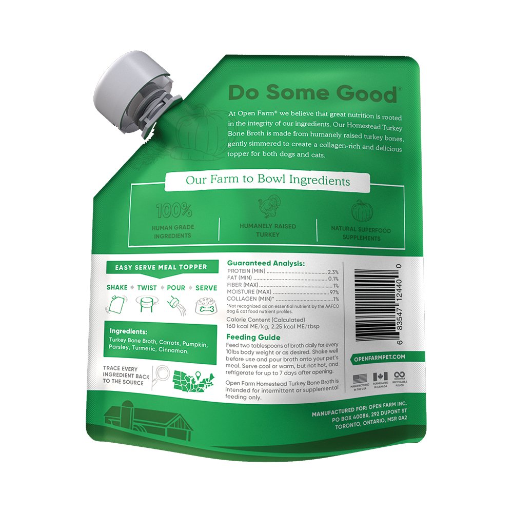 Open Farm Homestead Turkey Bone Broth Meal Topper for Dogs & Cats - Image 3