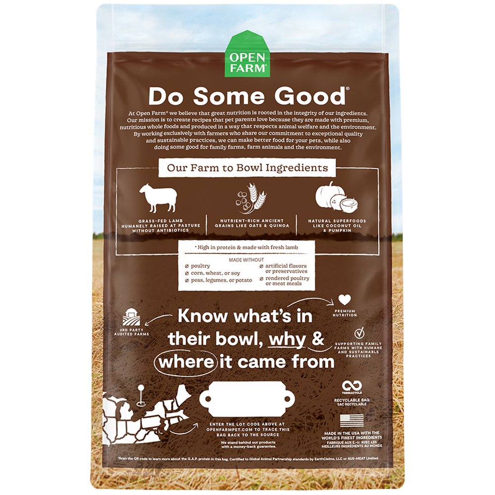 Open Farm Pasture-Raised Lamb & Ancient Grains Recipe w/ Quinoa & Pumpkin Dry Dog Food - Image 3