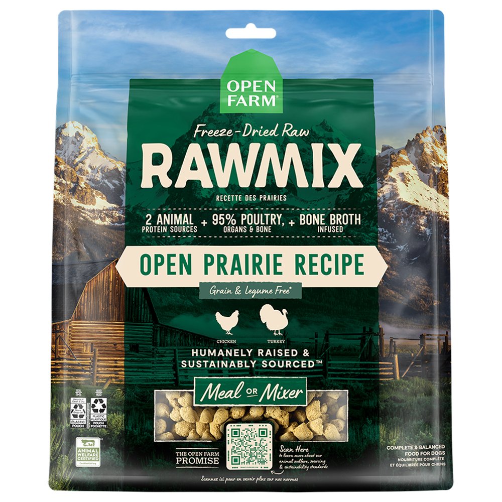 Open Farm RawMix Grain Free Open Prairie Recipe Freeze-Dried Raw Dog Food