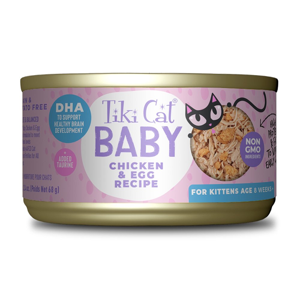 Tiki Cat Baby Chicken & Egg Recipe Canned Kitten Food