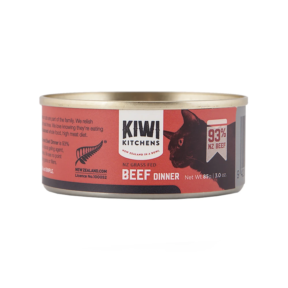 Kiwi Kitchens NZ Grass Fed Beef Dinner Canned Cat Food