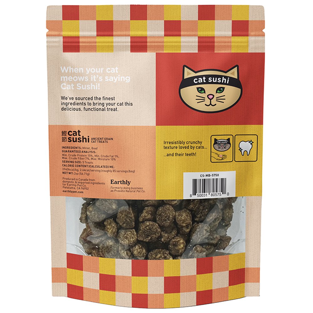 Cat Sushi Umami Millet & Beef Crunchy Cat Treats - Image 2