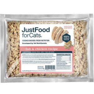JustFoodforCats Fish & Chicken Recipe Frozen Cooked Cat Food
