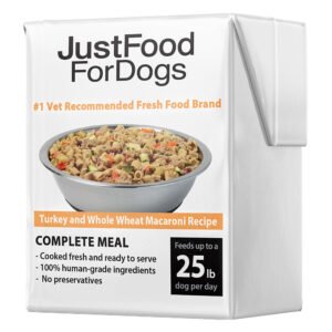 JustFoodforDogs Pantry Fresh Turkey & Whole Wheat Macaroni Recipe Gently Cooked Dog Food