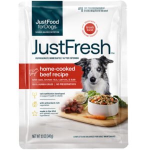 JustFoodforDogs JustFresh Home-Cooked Beef Recipe w/ Oats, Brown Rice, Carrots & Kale Adult Dog Food