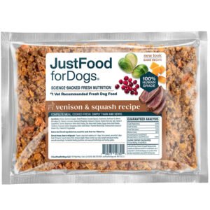 JustFoodforDogs Venison & Squash Recipe Frozen Cooked Dog Food