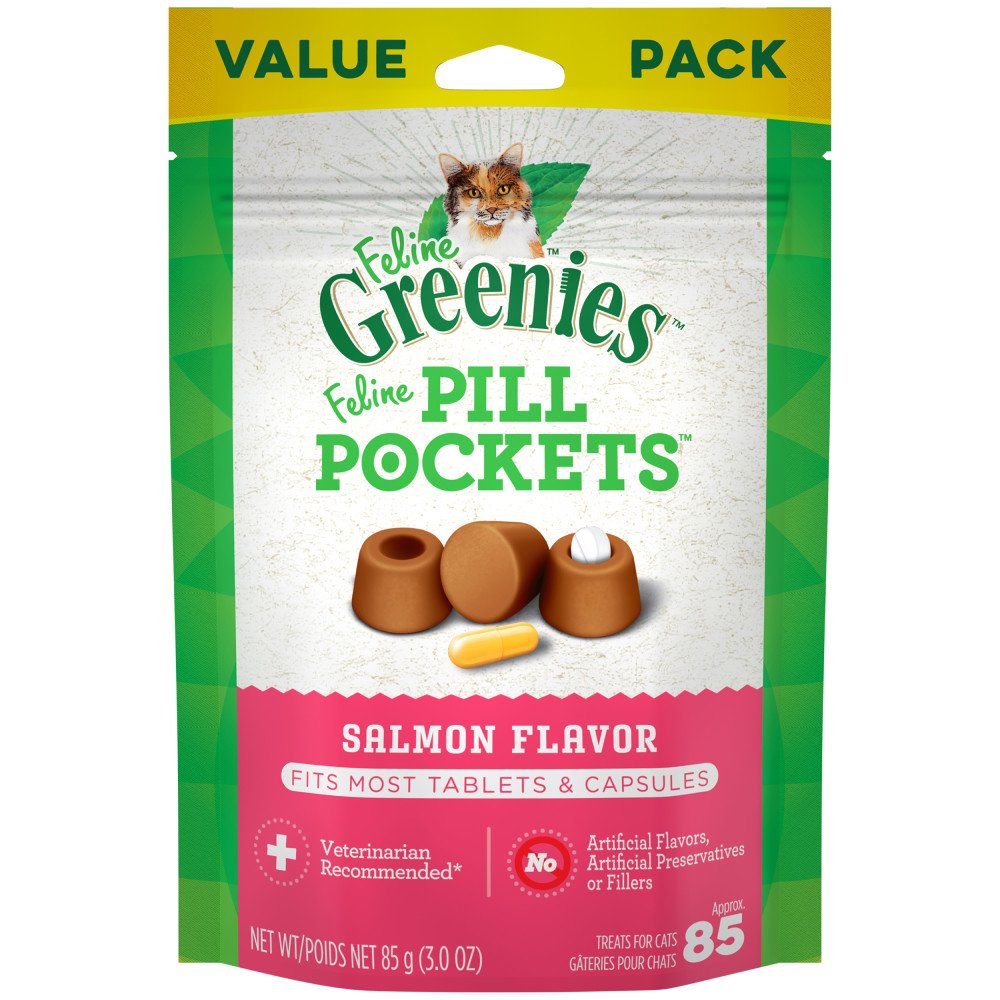 Feline Greenies Pill Pockets Salmon Flavor Soft Cat Treats - Image 3