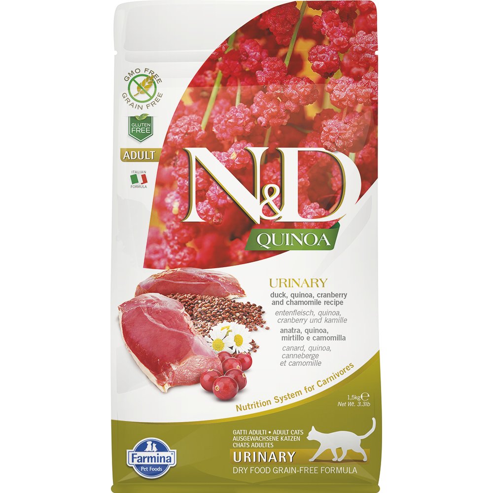Farmina N&D Quinoa Urinary Duck Adult Dry Cat Food