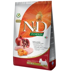 Farmina N&D Pumpkin Chicken, Pumpkin & Pomegranate Recipe Adult Mini Kibble Dry Dog Food