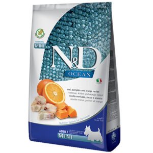 Farmina N&D Ocean Cod, Pumpkin & Orange Recipe Adult Mini Kibble Dry Dog Food