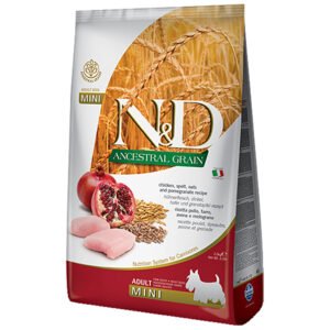 Farmina N&D Ancestral Grain Chicken, Spelt, Oats & Pomegranate Recipe Adult Mini Kibble Dry Dog Food