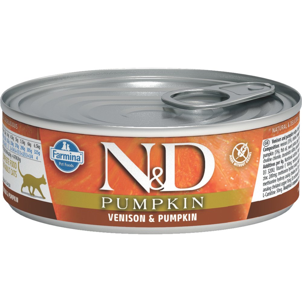 Farmina N&D Pumpkin Venison & Pumpkin Canned Cat Food - Image 2