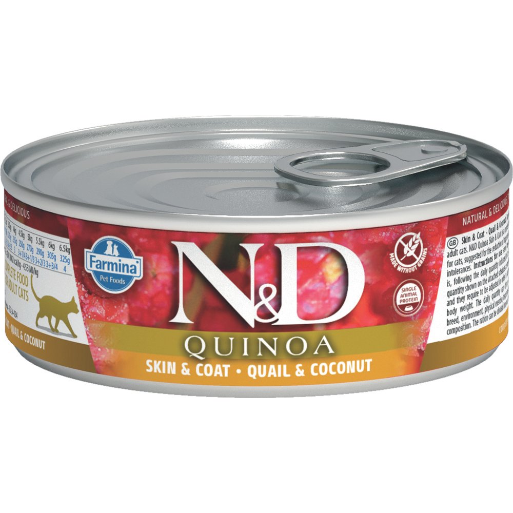 Farmina N&D Quinoa Skin & Coat Quail & Coconut Adult Canned Cat Food