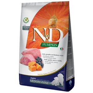 Farmina N&D Pumpkin Lamb, Pumpkin & Blueberry Recipe Puppy Medium/Large Breed Dry Dog Food
