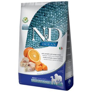 Farmina N&D Ocean Cod, Pumpkin & Orange Recipe Adult Medium/Large Breed Dry Dog Food