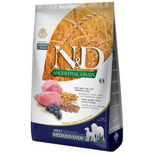Farmina N&D Ancestral Grain Lamb, Spelt, Oats & Blueberry Recipe Adult Medium/Large Breed Dry Dog Food