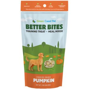 Green Coast Pet Better Bites Freeze Dried Pumpkin Dog Meal Mixer & Training Treats