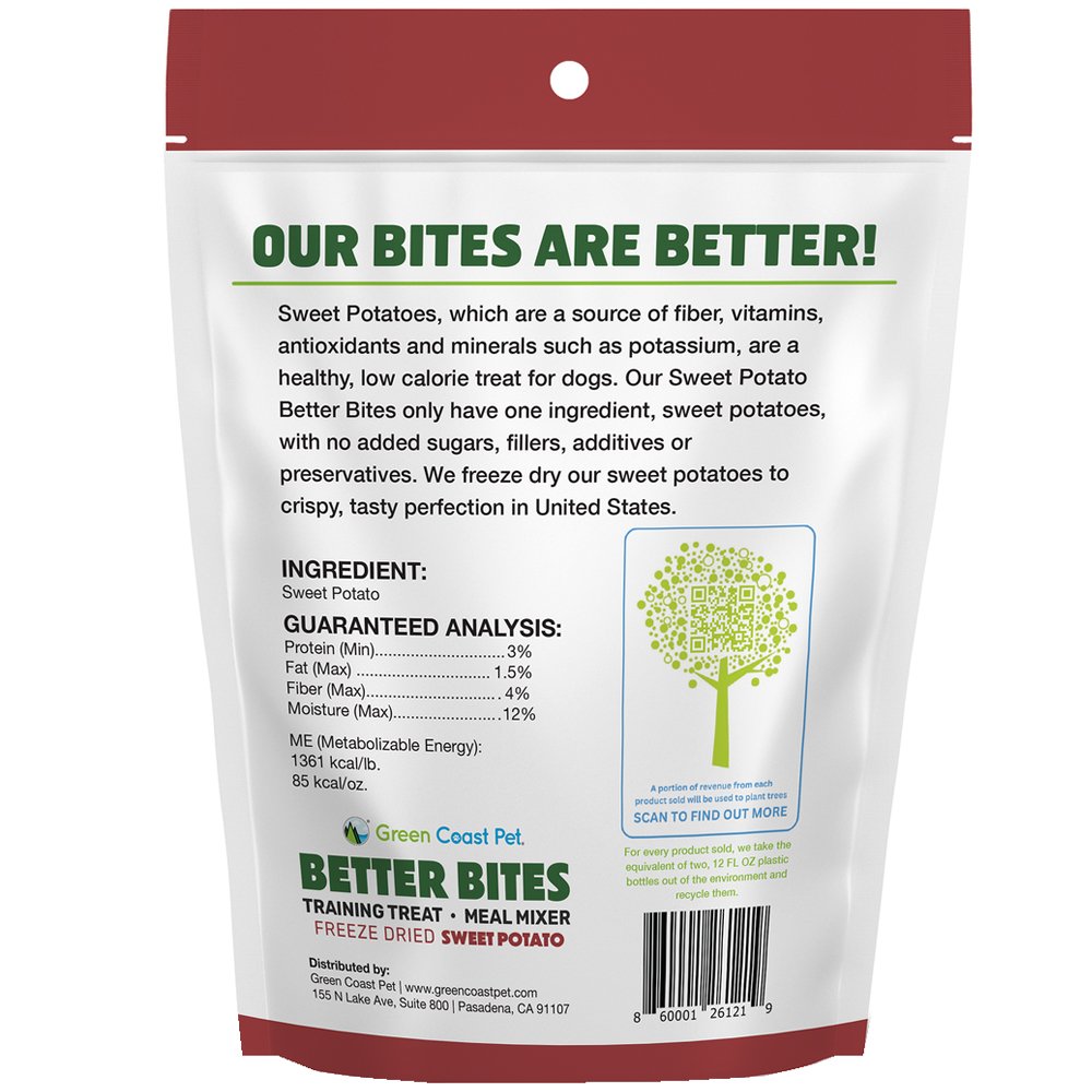 Green Coast Pet Better Bites Freeze Dried Sweet Potato Dog Meal Mixer & Training Treats - Image 2