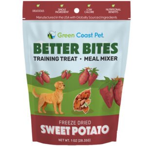 Green Coast Pet Better Bites Freeze Dried Sweet Potato Dog Meal Mixer & Training Treats