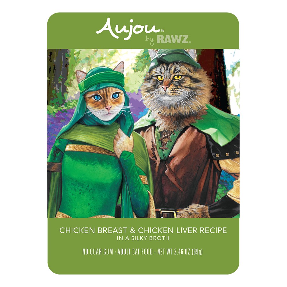 RAWZ Aujou Chicken Breast & Chicken Liver Recipe Wet Cat Food