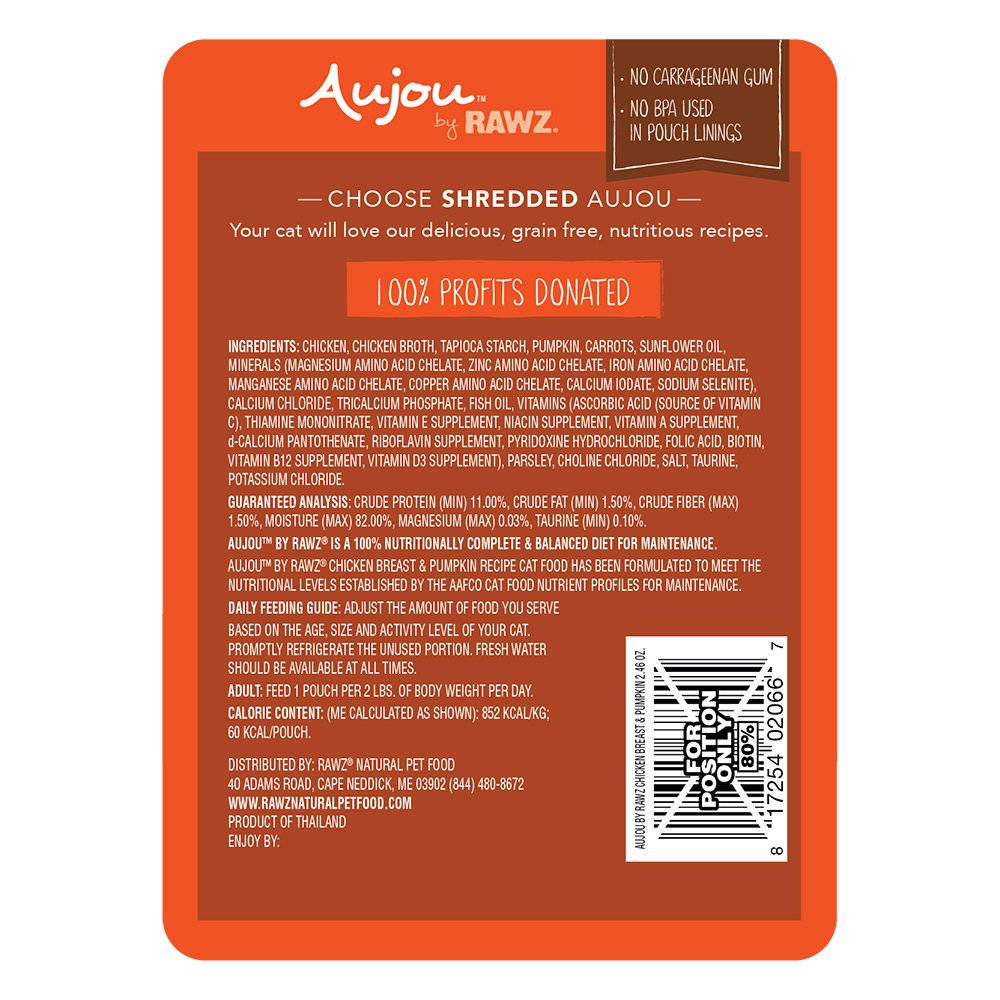 RAWZ Aujou Chicken Breast & Pumpkin Recipe Wet Cat Food - Image 2