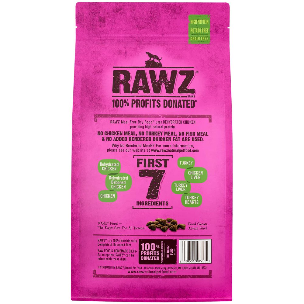 RAWZ Dehydrated Chicken, Turkey & Chicken Recipe Natural Dry Cat Food - Image 3