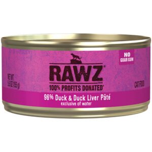 RAWZ 96% Duck & Duck Liver Pรขtรฉ Canned Cat Food