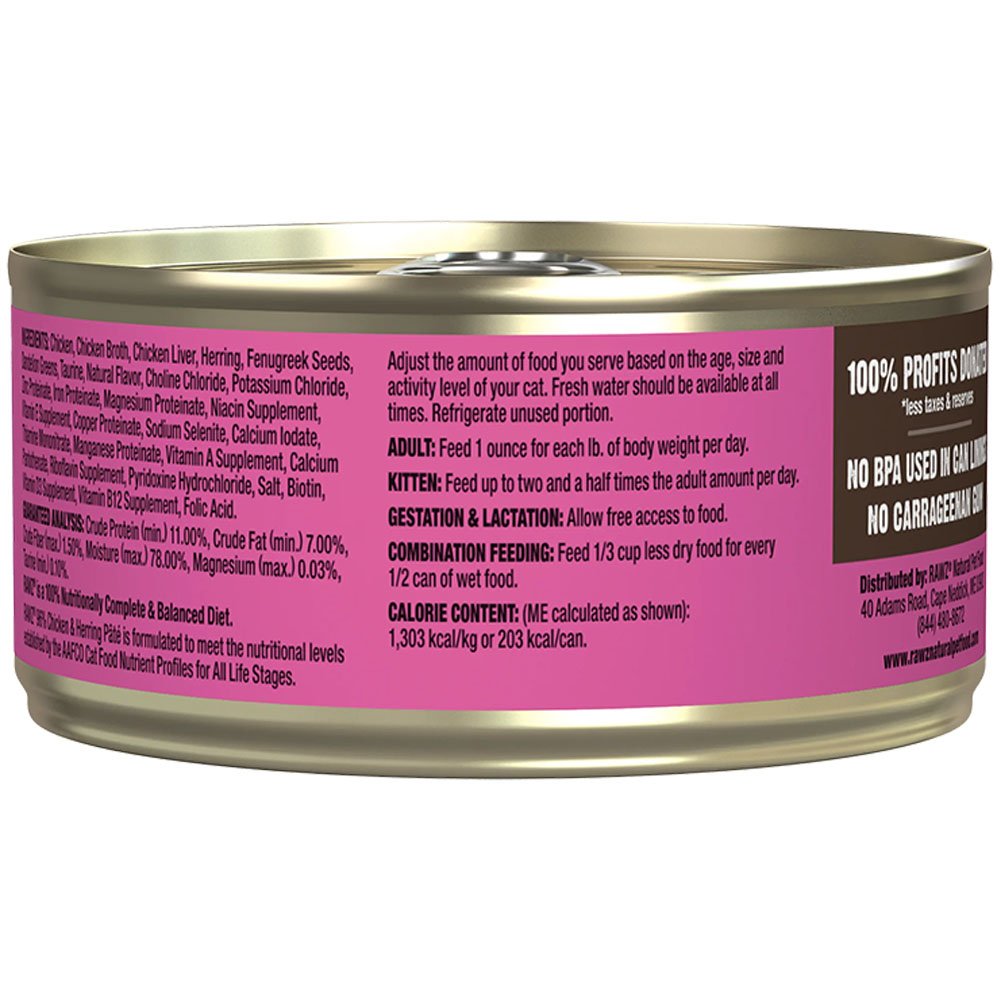 RAWZ 96% Chicken & Herring Pâté Canned Cat Food - Image 2
