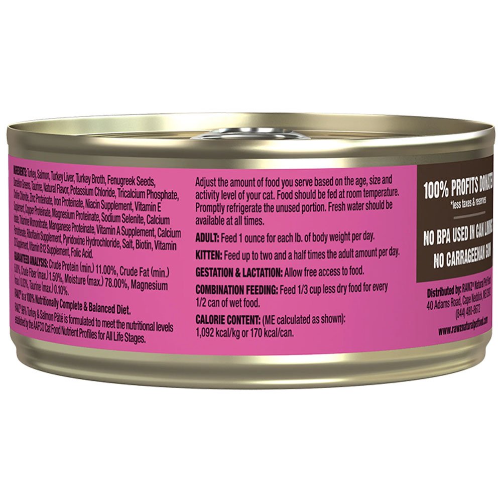 RAWZ 96% Turkey & Salmon Pâté Canned Cat Food - Image 2