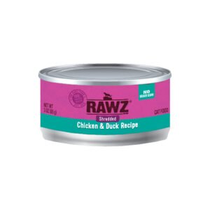 RAWZ Shredded Chicken & Duck Recipe Adult Canned Cat Food