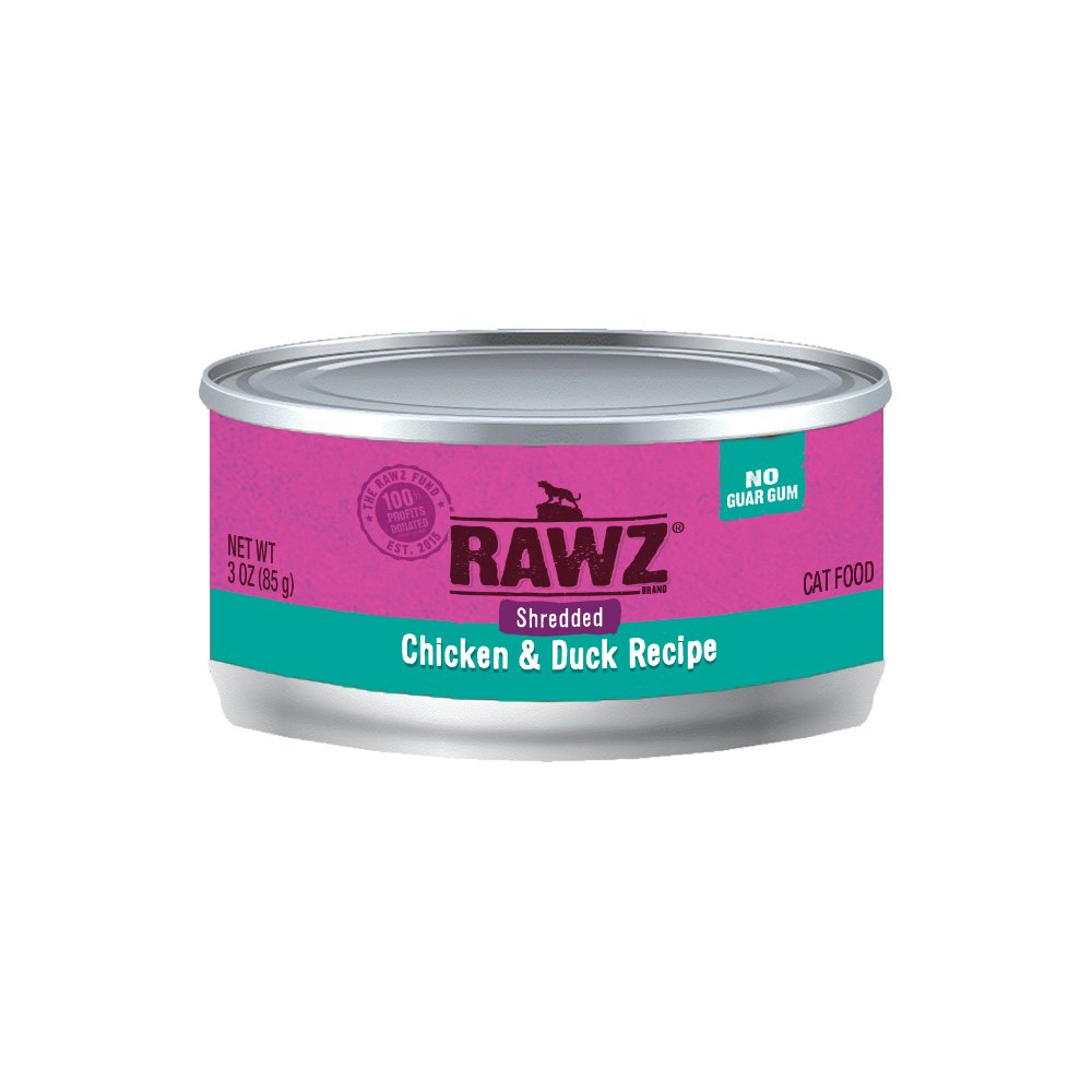 RAWZ Shredded Chicken & Duck Recipe Adult Canned Cat Food