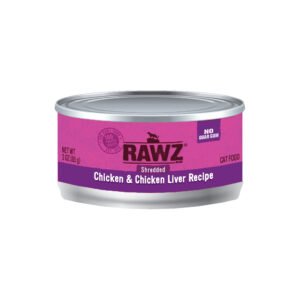 RAWZ Shredded Chicken & Chicken Liver Recipe Adult Canned Cat Food