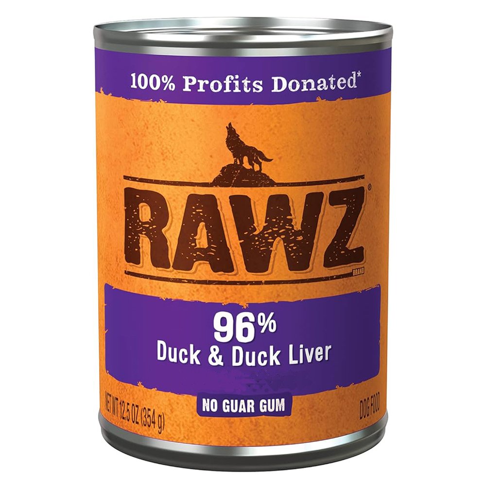 RAWZ 96% Duck & Duck Liver Canned Dog Food