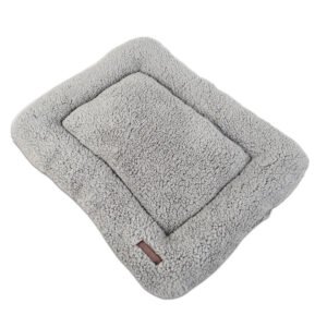 Pure Comfort Gray Plush Crate Pet Bed