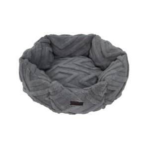 Pure Comfort Gray Woven Clamshell Cuddler Pet Bed