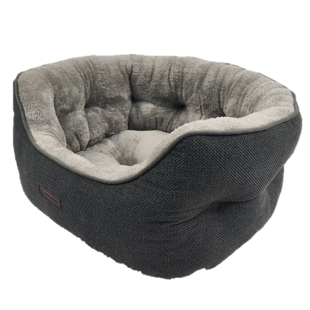 Pure Comfort Gray Clamshell Cuddler Pet Bed - Image 2