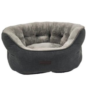Pure Comfort Gray Clamshell Cuddler Pet Bed