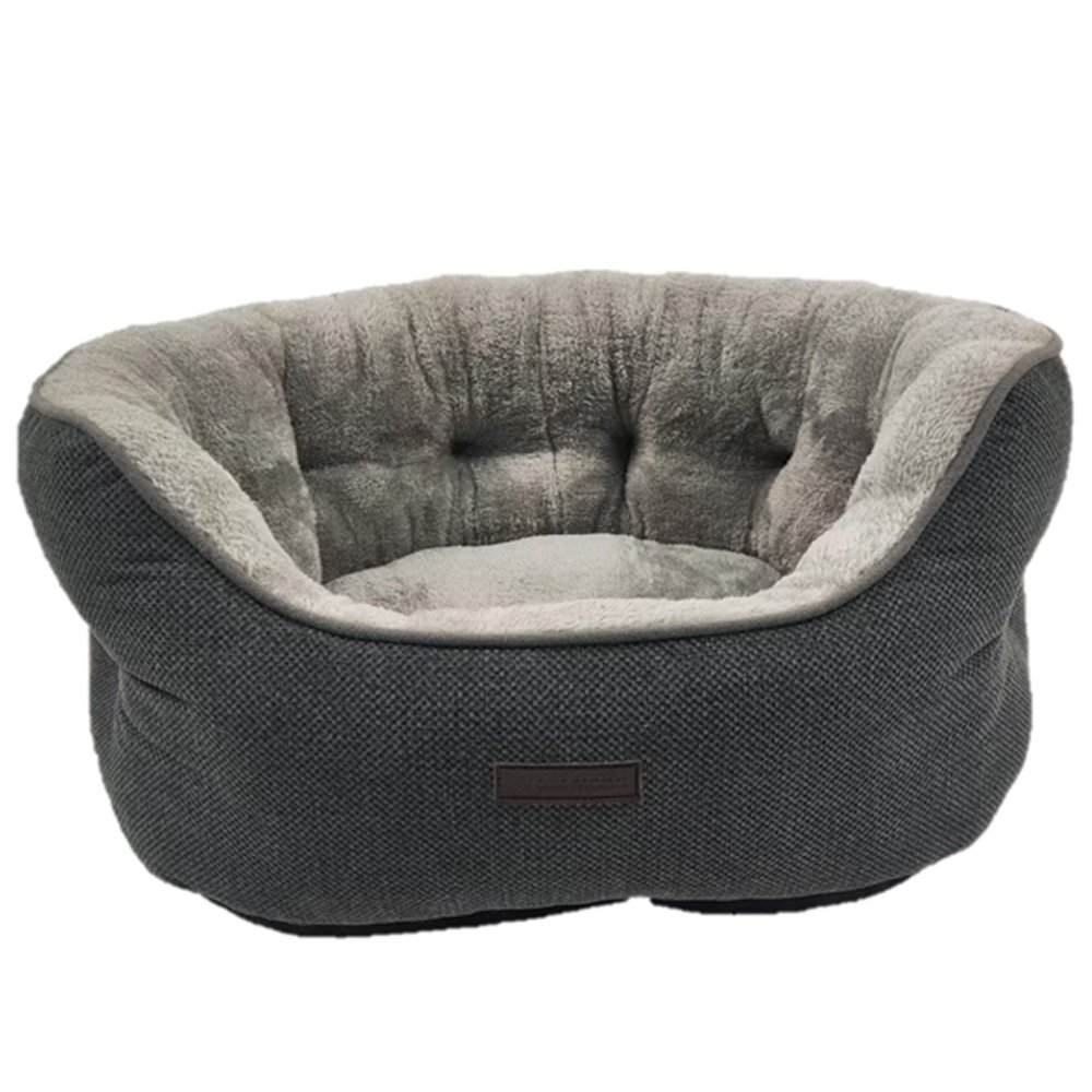 Pure Comfort Gray Clamshell Cuddler Pet Bed