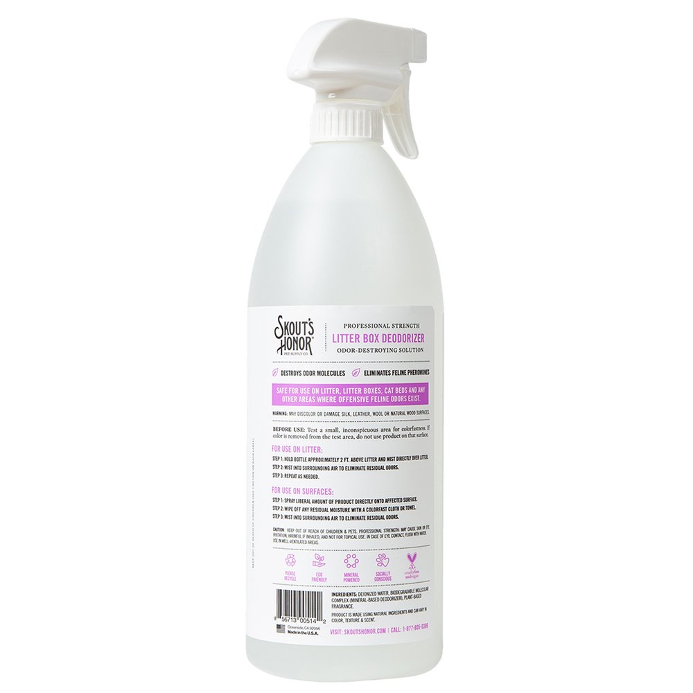 Skout's Honor Professional Strength Litter Box Deodorizer Spray for Cats - Image 2
