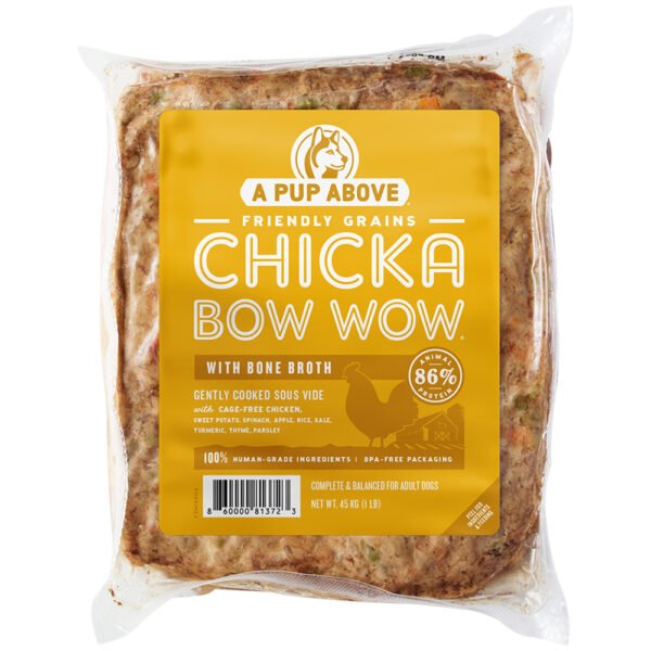 A Pup Above Gently Cooked Friendly Grains Chicka Chicka Bow Wow w/ Bone Broth Frozen Dog Food