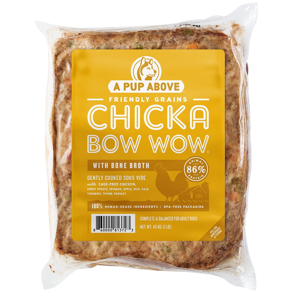 A Pup Above Gently Cooked Friendly Grains Chicka Chicka Bow Wow w/ Bone Broth Frozen Dog Food