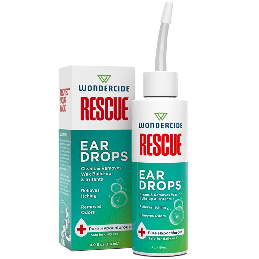 Wondercide Rescue Ear Drops w/ Pure Hypochlorous for Dogs & Cats