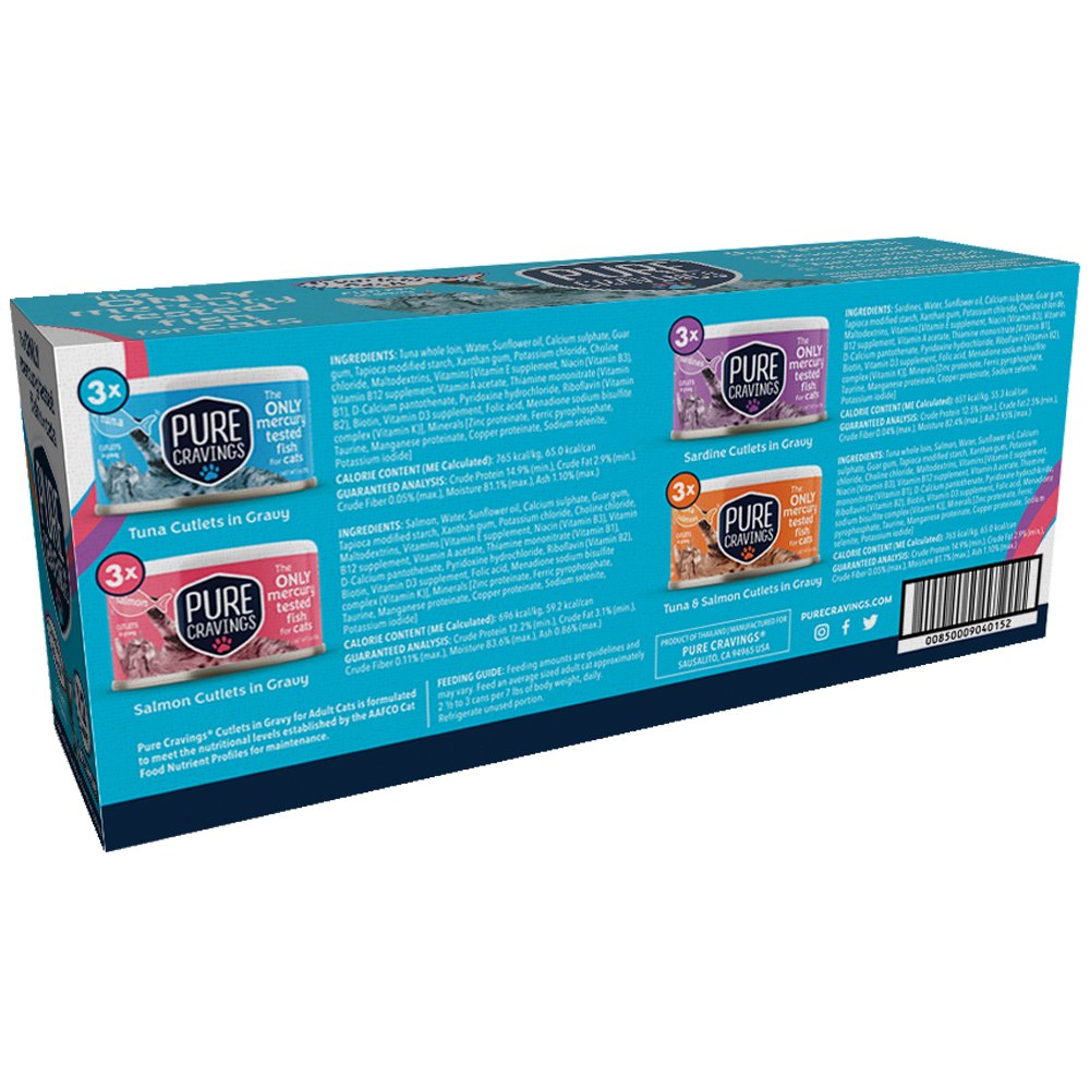 Pure Cravings Seafood Variety Pack Cutlets in Gravy Canned Cat Food - Image 3