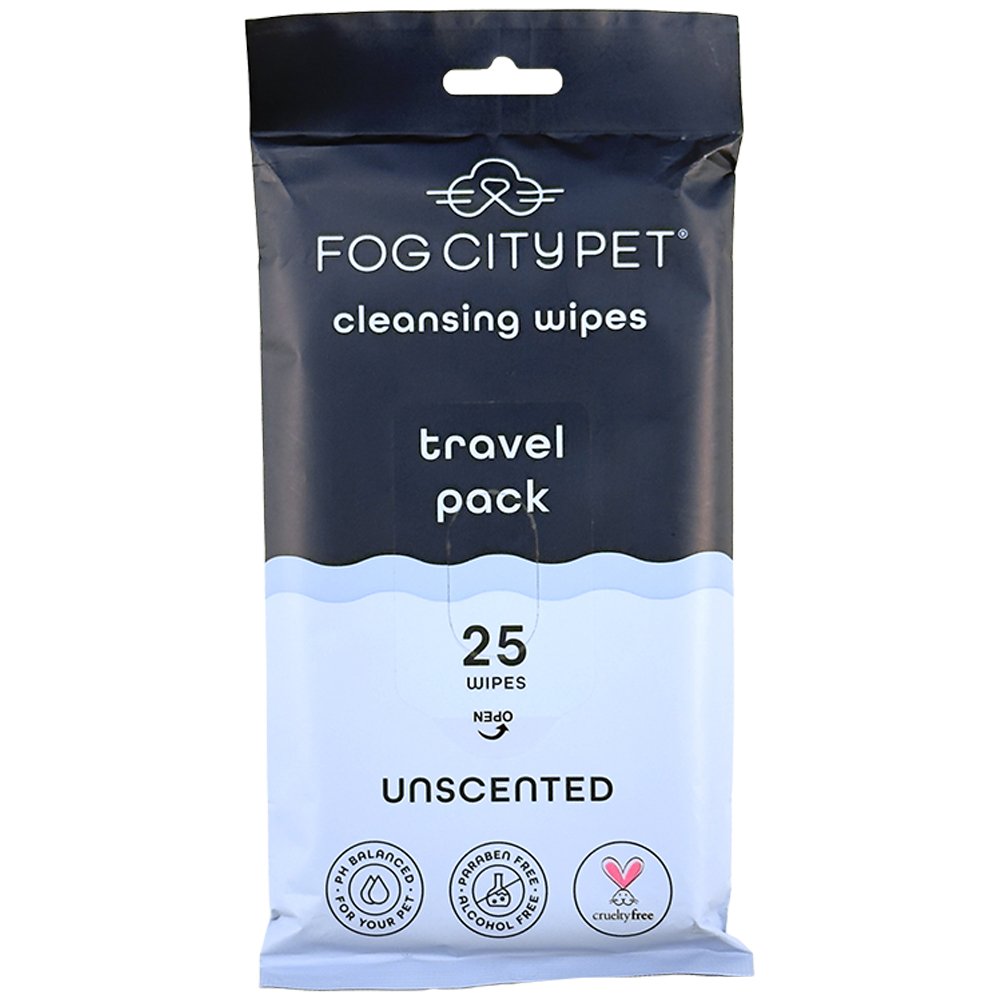 Fog City Pet Unscented Cleansing Wipes Travel Pack for Dogs & Cats