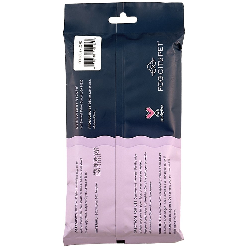 Fog City Pet Lavender Scented Cleansing Wipes Travel Pack for Dogs & Cats - Image 2