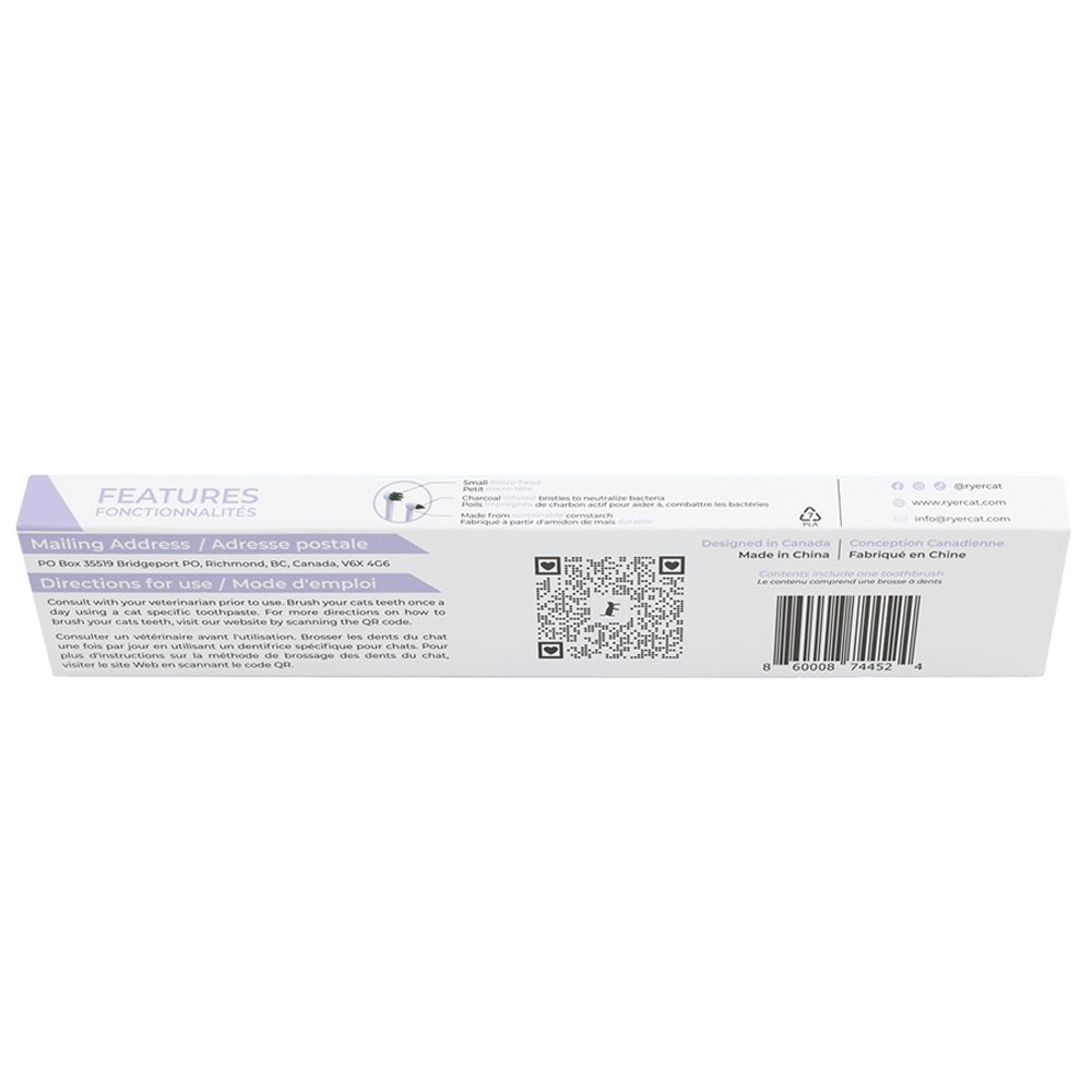 RyerCat Lavender Dual Sided Cat Toothbrush - Image 4