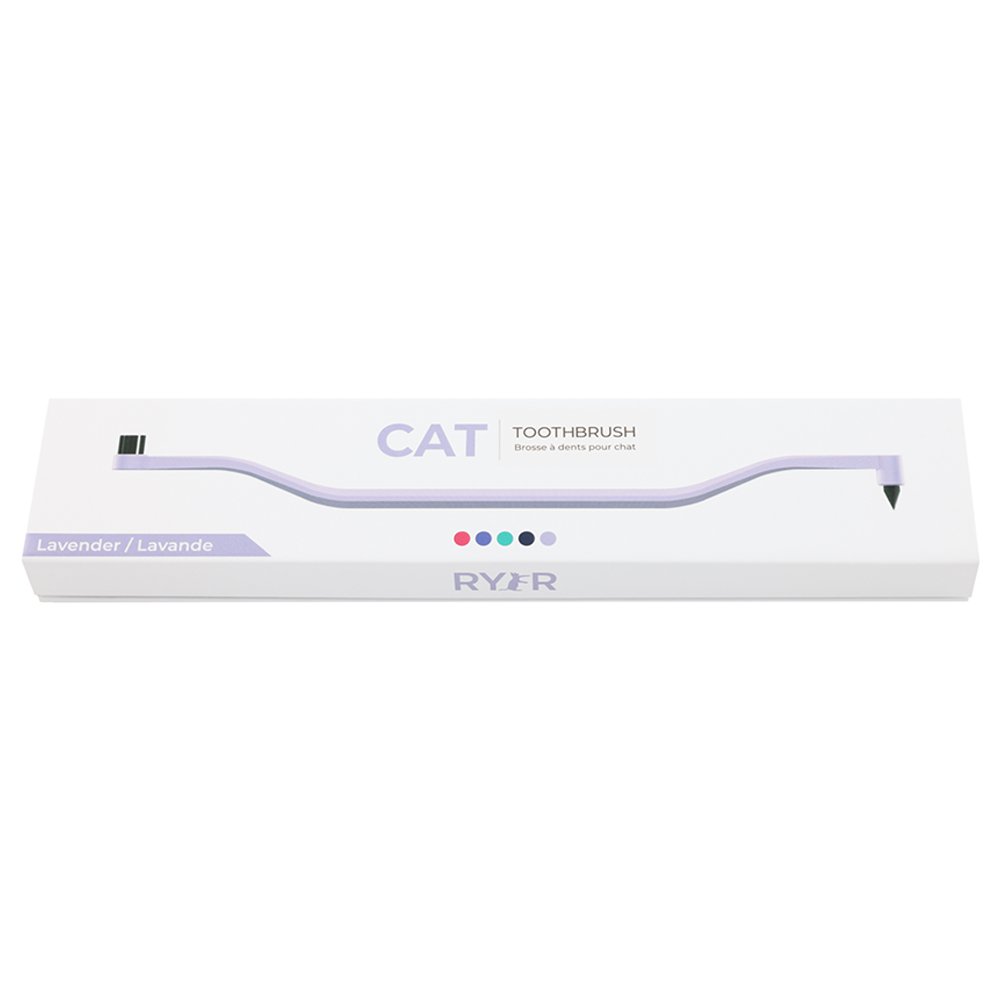 RyerCat Lavender Dual Sided Cat Toothbrush