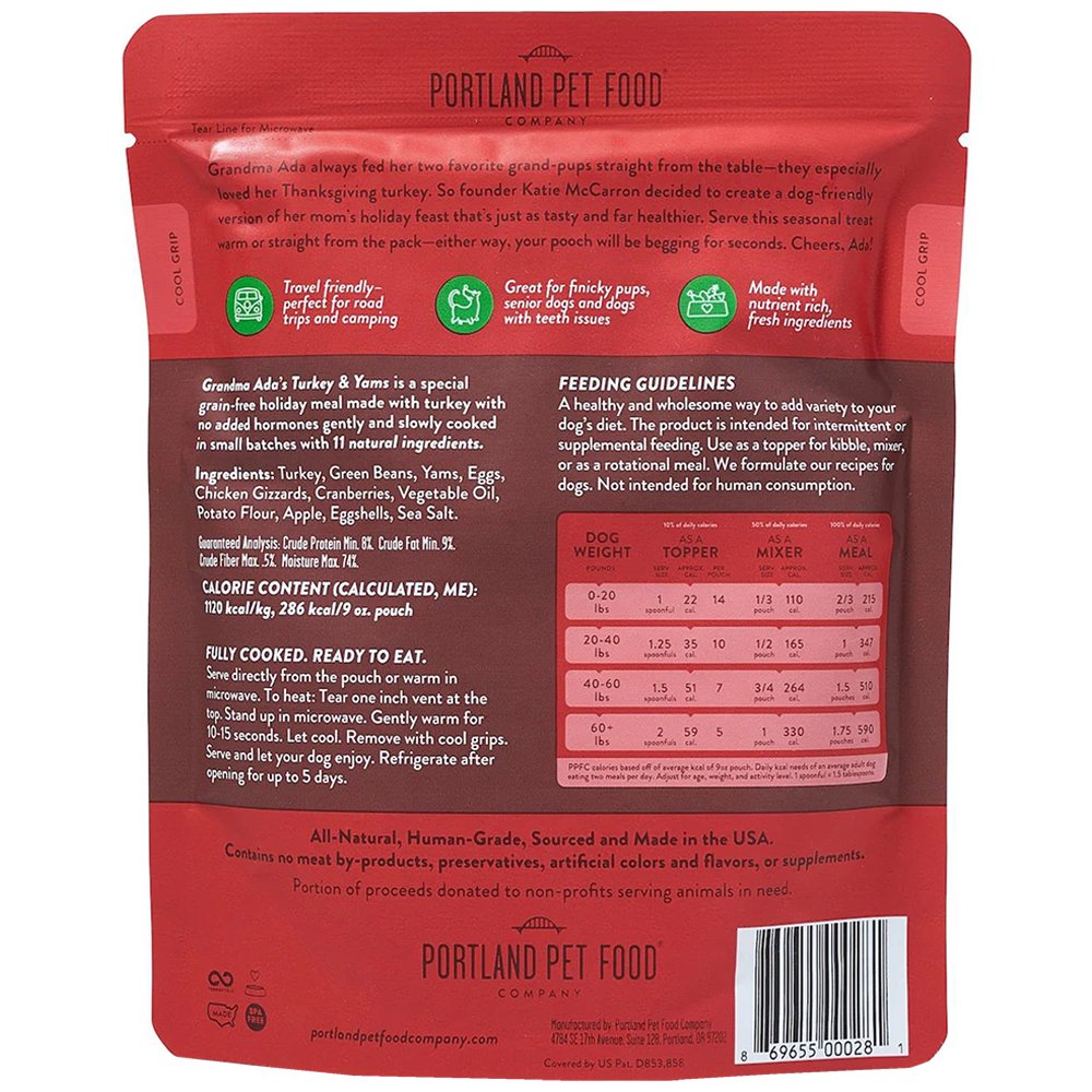 Portland Pet Food Grandma Ada's Turkey & Yams Homestyle Meal Dog Food Topper - Image 3
